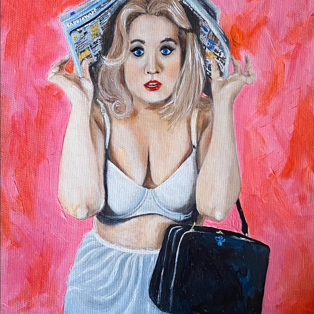 8x10 original oil painting titled ‘When it rains it pours’